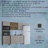 Cozinha Compacta 205 cm Com Balcao Pia Castanho Off White POQQ