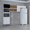 Cozinha Compacta 250 cm Vidro Reflecta 705 Branco Preto POQQ