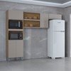 Cozinha Compacta 250 cm Vidro Reflecta 705 Damasco Off White POQQ