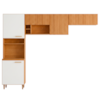 Cozinha Compacta 3 Peças 260x206 cm Sicilia Freijo Off Ripado Frisado POLIMAN