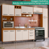 Cozinha Compacta 5 Peças 298x218 cm Balcao Para Pia Malta Freijo Off Acetinado POLIMAN