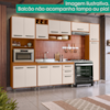 Cozinha Compacta 5 Peças 298x218 cm Balcao Para Pia Malta Freijo Off Acetinado POLIMAN