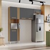 Cozinha Compacta 5 Portas 210cm 2012155 Atacama Grafite ARMoveis