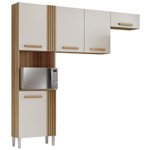 Cozinha Compacta 5 Portas 210cm 2012155 Atacama Off White ARMoveis
