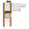 Cozinha Compacta 5 Portas Juma 210 cm Cinamomo Branco ARMoveis