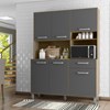 Cozinha Compacta 6 Portas 1 Gaveta 15012 Oak Grafite PLN