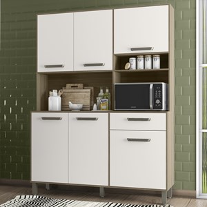 Cozinha Compacta 6 Portas 1 Gaveta 15012 Oak Off White PLN