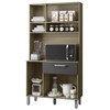 Cozinha Compacta 6 Portas 1 Gaveta 91CM 15013 Oak Grafite PLN