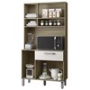 Cozinha Compacta 6 Portas 1 Gaveta 91CM 15013 Oak Off White PLN