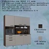 Cozinha Compacta 6 portas 186 Chocolate Off White POQQ