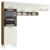 Cozinha Compacta 6 Portas 250 cm MDP Atenas Atacama Off White ARMoveis