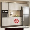 Cozinha Compacta 6 Portas 260CM 10001 Amendoa Arena PLN