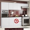 Cozinha Compacta 6 Portas 260CM 10001 Branco PLN