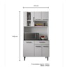 Cozinha Compacta 6 Portas Carol 15004 Branco PLN