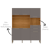 Cozinha Compacta 6P 2G 161 cm Montesa Freijo Gris KTP