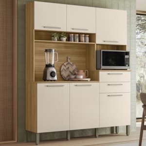Cozinha Compacta 6P 2G 161 cm Montesa Freijo Soft KTP