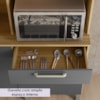 Cozinha Compacta 6P 2G 180 cm Ferrara Freijo Gris KTP