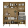 Cozinha Compacta 6P 2G 180 cm Ferrara Freijo Gris KTP