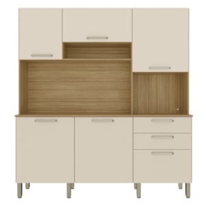 Cozinha Compacta 6P 2G 180 cm Ferrara Freijo Soft KTP