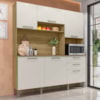 Cozinha Compacta 6P 2G 180 cm Ferrara Freijo Soft KTP