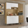 Cozinha Compacta 6P 2G 180 cm Ferrara Freijo Supremo Cp Ripado Freijo KTP