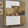 Cozinha Compacta 6P 2G 180 cm Ferrara Freijo Supremo Cp Ripado Freijo KTP