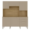 Cozinha Compacta 6P 2G 180 cm Ferrara Freijo Vanilla KTP