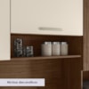Cozinha Compacta 6P 2G 180 cm Ferrara Nogueira Off White Cp Ripado KTP
