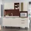 Cozinha Compacta 7P 2G 182 cm Mega Nogueira Off White KTP