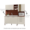 Cozinha Compacta 7P 2G 182 cm Mega Nogueira Off White KTP