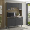 Cozinha Compacta 8 Portas 1 Gaveta 120CM 15011 Oak Grafite PLN