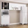 Cozinha Compacta 8 Portas 244 cm 506 Branco Preto POQQ