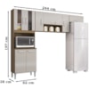 Cozinha Compacta 8 Portas 244 cm 506 Castanho Off White POQQ