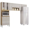 Cozinha Compacta 8 Portas 244 cm 506 Damasco Off White POQQ