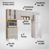 Cozinha Compacta 8 Portas 244 cm 506 Damasco Off White POQQ