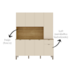 Cozinha Compacta 8P 1G 161 cm Slow Freijo Soft KTP