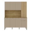 Cozinha Compacta 8P 1G 161 cm Slow Freijo Vanilla Cp Riscatto Freijo KTP