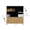 Cozinha Compacta 8P 1G 182 cm Core Freijo Nero KTP