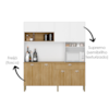 Cozinha Compacta 8P 1G 182 cm Core Freijo Supremo KTP