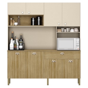Cozinha Compacta 8P 1G 182 cm Core Freijo Vanilla KTP