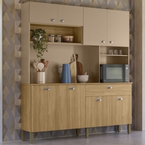 Cozinha Compacta 8P 1G 182 cm Core Freijo Vanilla KTP