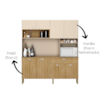 Cozinha Compacta 8P 1G 182 cm Core Freijo Vanilla KTP