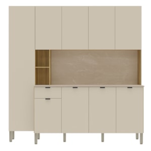 Cozinha Compacta 9P 1G 201 cm Pulse Freijo Soft KTP Cozinha Compacta 9P 1G 201 cm Pulse Freijo Soft KTP