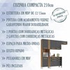 Cozinha Compacta Com Balcao 2012155x51 Atacama Grafite ARMoveis