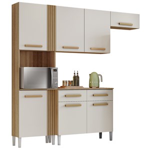 Cozinha Compacta Com Balcao 2012155x51 Atacama Off White ARMoveis