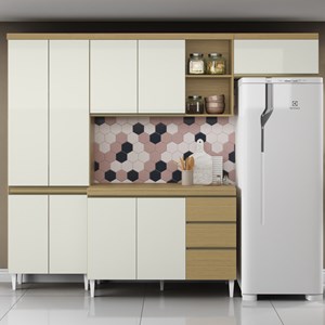 Cozinha Compacta Com Balcao 2012190x0210 Atacama Off White ARMoveis