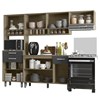 Cozinha Compacta Com Balcao 240CM 10027x17036 Oak Grafite PLN