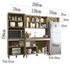 Cozinha Compacta Com Balcao Para Pia SINTCZ1 Oak Off White PLN