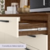 Cozinha Compacta Com Tampo 182 cm Mega Nogueira Off White KTP