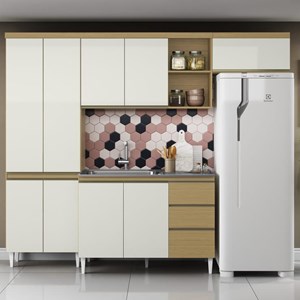 Cozinha Compacta Para Pia 120cm 2012190x0213 Atacama Off White ARMoveis